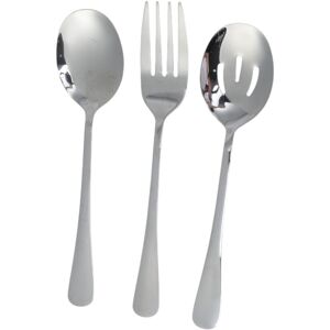 Unique 1 Set Flatware Sets Dishwasher Safe Serving Set Spoon Serving Fork Slotted Spoon 3-Piece Set Stainless Steel 23x6x5cm Silver Tone 0.01 In. L X 0.01 In. W X 0.01 In. H Unique 1 Set Flatware Sets Dishwasher Safe Serving Set Spoon Serving Fork Slotted Spoon 3-Piece Set Stainless Steel 23x6x5cm Silver Tone 0.01 In. L X 0.01 In. W X 0.01 In. H