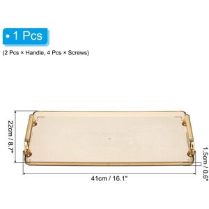 Unique Plastic Serving Tray with Gold Handle, Decorative Tray Jewelry Platter Amber 16.1 Unique Plastic Serving Tray with Gold Handle, Decorative Tray Jewelry Platter Amber 16.1