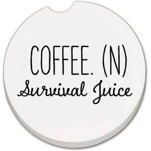 CounterArt Survival Juice 2 Pack Absorbent Stone Coaster for Vehicle Cup Holder 2.6” Diameter Manufactured in The USA Multi 2.5 In. L X 2.5 In. W X 0.5 In. D CounterArt Survival Juice 2 Pack Absorbent Stone Coaster for Vehicle Cup Holder 2.6” Diameter Manufactured in The USA Multi 2.5 In. L X 2.5 In. W X 0.5 In. D