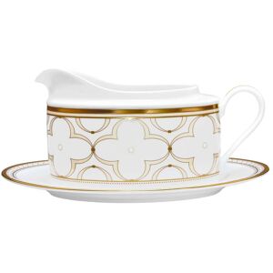 Noritake Trefolio Gold Gravy with Tray (2 Pieces), 16 oz. White 9.25 In. L X 7.5 In. W X 4.75 In. H Noritake Trefolio Gold Gravy with Tray (2 Pieces), 16 oz. White 9.25 In. L X 7.5 In. W X 4.75 In. H