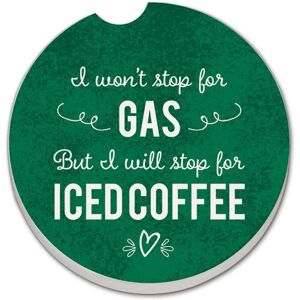 CounterArt Iced Coffee 2 Pack Absorbent Stone Coaster for Vehicle Cup Holder 2.6” Diameter Manufactured in The USA Multi 2.5 In. L X 2.5 In. W X 0.5 In. D CounterArt Iced Coffee 2 Pack Absorbent Stone Coaster for Vehicle Cup Holder 2.6” Diameter Manufactured in The USA Multi 2.5 In. L X 2.5 In. W X 0.5 In. D
