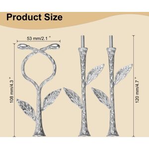 Unique 3-Tiers Cake Tray Stand Handle Metal Holder for Cake Plate Silver 1 Set Unique 3-Tiers Cake Tray Stand Handle Metal Holder for Cake Plate Silver 1 Set