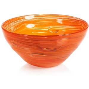 Zodax Delphine Glass Serving Bowl Multi Orange 12 Zodax Delphine Glass Serving Bowl Multi Orange 12