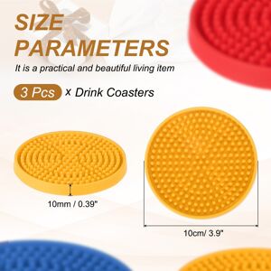 Unique Non-Slip Drink Coasters, Round PVC Desk Coaster for Drinks Tabletop Protection Cups Mat for Office Home Coffee Decor Yellow 0.39inch Unique Non-Slip Drink Coasters, Round PVC Desk Coaster for Drinks Tabletop Protection Cups Mat for Office Home Coffee Decor Yellow 0.39inch