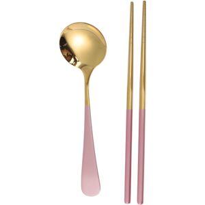 Unique 1 Set Flatware Sets Dishwasher Safe Viral Spoon Chopsticks 2-Piece Set with Clear Box 304 Stainless Steel 20.8x5.6x4cm Gold Tone Pink 0.01 In. L X 0.01 In. W X 0.01 In. H Unique 1 Set Flatware Sets Dishwasher Safe Viral Spoon Chopsticks 2-Piece Set with Clear Box 304 Stainless Steel 20.8x5.6x4cm Gold Tone Pink 0.01 In. L X 0.01 In. W X 0.01 In. H
