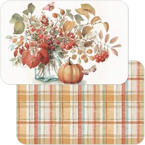 CounterArt Reversible Wipe Clean Plastic Placemats - Autumn in Nature -Set of 4 Multi-1 Set of 4 CounterArt Reversible Wipe Clean Plastic Placemats - Autumn in Nature -Set of 4 Multi-1 Set of 4