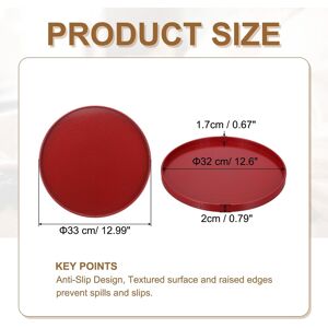 Unique Wooden Serving Tray Round Decorative Platter Red 13 Inch Unique Wooden Serving Tray Round Decorative Platter Red 13 Inch