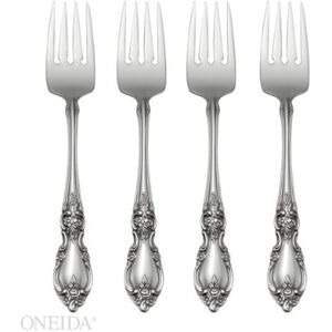 Oneida Louisiana Fine Flatware Salad Forks, Set Of 4 Stainless Service for 4 Oneida Louisiana Fine Flatware Salad Forks, Set Of 4 Stainless Service for 4