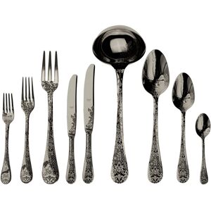 Mepra Casablanca Flatware Set - 75 Pieces Black Gold Service for 12 Mepra Casablanca Flatware Set - 75 Pieces Black Gold Service for 12