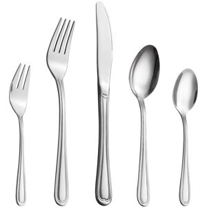 Velaze Zeta 30 pcs 18/10 Silverware Flatware Set (Service for 6) Silver Service for 6 Velaze Zeta 30 pcs 18/10 Silverware Flatware Set (Service for 6) Silver Service for 6