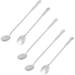 Unique Long Handle Coffee Milk Sugar Dessert Stir Bar Spoon Scoop 5 Pcs - Silver Tone Silver Tone 0.0 In. L X 1.2 In. W X 0.0 In. H Unique Long Handle Coffee Milk Sugar Dessert Stir Bar Spoon Scoop 5 Pcs - Silver Tone Silver Tone 0.0 In. L X 1.2 In. W X 0.0 In. H