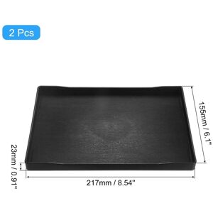Unique 2Pcs Serving Tray Small Mini Tray Plastic Rectangular Wooden Serving Trays Decorative Ottoman Platter Black 6 Unique 2Pcs Serving Tray Small Mini Tray Plastic Rectangular Wooden Serving Trays Decorative Ottoman Platter Black 6