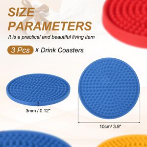 Unique Non-Slip Drink Coasters, Round PVC Desk Coaster for Drinks Tabletop Protection Cups Mat for Office Home Coffee Decor Blue 0.12inch Unique Non-Slip Drink Coasters, Round PVC Desk Coaster for Drinks Tabletop Protection Cups Mat for Office Home Coffee Decor Blue 0.12inch