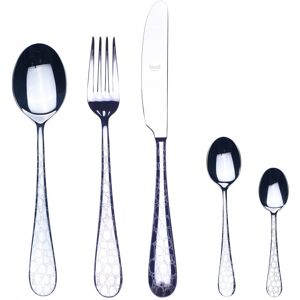 Mepra Coccodrillo Flatware Set with Moka Spoons - 30 Pieces Silver Service for 6 Mepra Coccodrillo Flatware Set with Moka Spoons - 30 Pieces Silver Service for 6