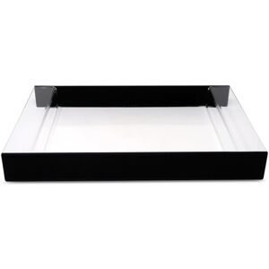 Vivience Acrylic Serving Tray with Gold Sides, 17.75 Black 17.75 In. L X 11.75 In. W X 2.0 In. H Vivience Acrylic Serving Tray with Gold Sides, 17.75 Black 17.75 In. L X 11.75 In. W X 2.0 In. H