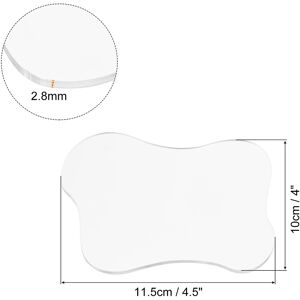 Unique 4pcs Acrylic Irregular Coaster, Coffee Cup Coaster Mug Pad 4.7 Clear 0.1 In. L X 0.1 In. W X 0.1 In. H Unique 4pcs Acrylic Irregular Coaster, Coffee Cup Coaster Mug Pad 4.7 Clear 0.1 In. L X 0.1 In. W X 0.1 In. H