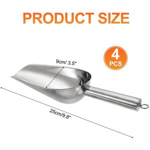 Unique Metal Ice Scoop, Stainless Steel Ice Scooper for Party Bar Silver 9.8 Unique Metal Ice Scoop, Stainless Steel Ice Scooper for Party Bar Silver 9.8