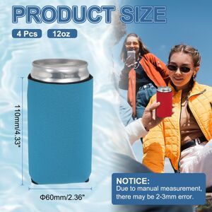 Unique Can Sleeve Can Cooler, Neoprene Beer Bottle Cover - 12oz Light Blue 12oz Unique Can Sleeve Can Cooler, Neoprene Beer Bottle Cover - 12oz Light Blue 12oz