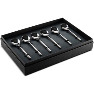 Mepra Linea Coffee Spoons Set - 6 Pieces Black Gold Service for 1 Mepra Linea Coffee Spoons Set - 6 Pieces Black Gold Service for 1