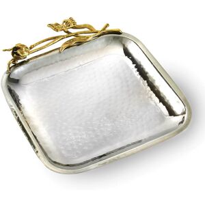 Jiallo Gold Butterfly Square Tray 8.25 Gold 8.5 In. L X 10.5 In. W X 7.5 In. H Jiallo Gold Butterfly Square Tray 8.25 Gold 8.5 In. L X 10.5 In. W X 7.5 In. H