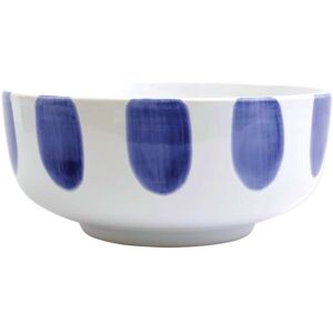 viva by VIETRI Santorini Dot Large Footed Serving Bowl Cobalt 10.0 In. L X 10.0 In. W X 4.25 In. H viva by VIETRI Santorini Dot Large Footed Serving Bowl Cobalt 10.0 In. L X 10.0 In. W X 4.25 In. H