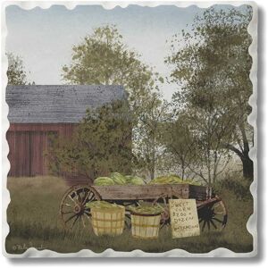 Counterart Absorbent Stone Coasters - Produce Wagon - Set of 4 - 4x4x217 4x4x217 Counterart Absorbent Stone Coasters - Produce Wagon - Set of 4 - 4x4x217 4x4x217