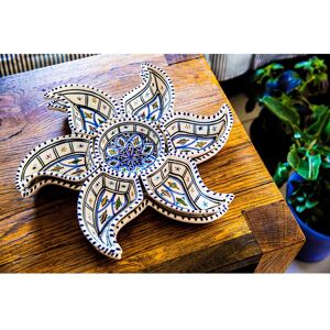 Kamsah Large Star Set & Serving Platter Blue 13.5 In. L X 13.5 In. W X 2.0 In. H Kamsah Large Star Set & Serving Platter Blue 13.5 In. L X 13.5 In. W X 2.0 In. H