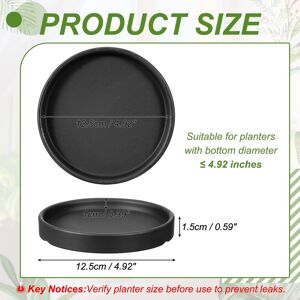 Unique Ceramic Plant Saucers, Round Flower Planter Water Trays Ceramic Plant Saucer Pot Tray Matte Black 4.5 Inch Unique Ceramic Plant Saucers, Round Flower Planter Water Trays Ceramic Plant Saucer Pot Tray Matte Black 4.5 Inch