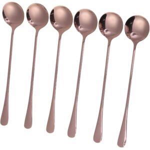 Unique 1 Set Flatware Sets Dishwasher Safe Round Ice Cream Spoons 6-Piece Set Stainless Steel Rose Gold Tone 19.2x3.6cm Rose Gold Tone 0.01 In. L X 0.01 In. W X 0.01 In. H Unique 1 Set Flatware Sets Dishwasher Safe Round Ice Cream Spoons 6-Piece Set Stainless Steel Rose Gold Tone 19.2x3.6cm Rose Gold Tone 0.01 In. L X 0.01 In. W X 0.01 In. H