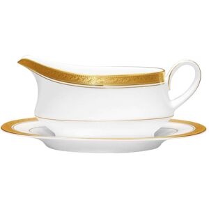 Noritake Crestwood Gravy with Tray (2 pieccs), 13 oz. Gold 5.5 In. L X 8.0 In. W X 3.75 In. H Noritake Crestwood Gravy with Tray (2 pieccs), 13 oz. Gold 5.5 In. L X 8.0 In. W X 3.75 In. H