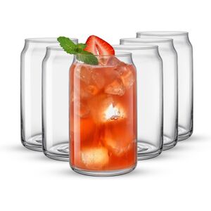 JoyJolt Classic Can Shaped Tumbler Highball Drinking Glass Cups - 17 oz - Set of 6 - 17 oz. Clear 17 oz. JoyJolt Classic Can Shaped Tumbler Highball Drinking Glass Cups - 17 oz - Set of 6 - 17 oz. Clear 17 oz.
