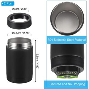Unique Slim Can Cooler, Can Insulated Beer Sleeve Drink Holder for Beer Soda Coffee Regular Cans and Bottles - 12oz Black 12oz Unique Slim Can Cooler, Can Insulated Beer Sleeve Drink Holder for Beer Soda Coffee Regular Cans and Bottles - 12oz Black 12oz