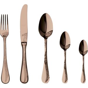 Mepra Caccia Flatware Set with Moka Spoons - 30 Pieces Bronze Service for 6 Mepra Caccia Flatware Set with Moka Spoons - 30 Pieces Bronze Service for 6
