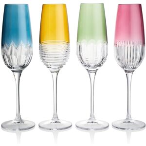 Waterford Mixology Colour Flute 11floz, Mixed Pattern, Set of 4 Multi 2.95 In. L X 2.95 In. W X 10.55 In. H Waterford Mixology Colour Flute 11floz, Mixed Pattern, Set of 4 Multi 2.95 In. L X 2.95 In. W X 10.55 In. H