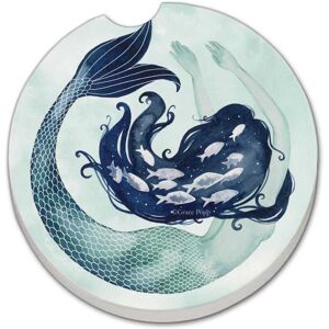 CounterArt Mermaid Scales 2 Pack Absorbent Stone Coaster for Vehicle Cup Holder 2.6” Diameter Manufactured in The USA Multi 2.5 In. L X 2.5 In. W X 0.5 In. D CounterArt Mermaid Scales 2 Pack Absorbent Stone Coaster for Vehicle Cup Holder 2.6” Diameter Manufactured in The USA Multi 2.5 In. L X 2.5 In. W X 0.5 In. D