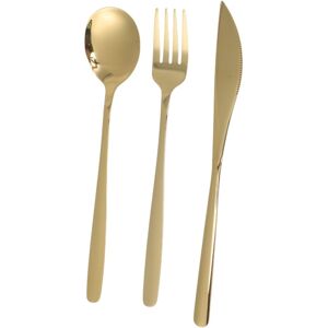 Unique 1 Set Flatware Sets Dishwasher Safe Cutlery Set Knife Fork Spoon 3-Piece Set 410 Stainless Steel Silver Tone 22x4x4cm Gold Tone 0.01 In. L X 0.01 In. W X 0.01 In. H Unique 1 Set Flatware Sets Dishwasher Safe Cutlery Set Knife Fork Spoon 3-Piece Set 410 Stainless Steel Silver Tone 22x4x4cm Gold Tone 0.01 In. L X 0.01 In. W X 0.01 In. H