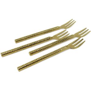 Vivience Gold Dessert Spoons/Forks, Set of 4 Gold Forks Vivience Gold Dessert Spoons/Forks, Set of 4 Gold Forks