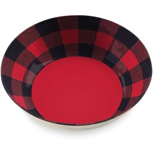 Abode Homewares Vintage Lodge Melamine Buffalo Check Serving Bowl - Red - 11.9 Red 11.9 In. L X 11.9 In. W X 3.0 In. H Abode Homewares Vintage Lodge Melamine Buffalo Check Serving Bowl - Red - 11.9 Red 11.9 In. L X 11.9 In. W X 3.0 In. H