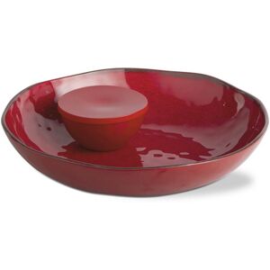 Tag Veranda Red Melamine Chip Dip Serving Platter and Bowl Set Everyday Dishware Safe 14.1in x 14.1in x 3.5in Red 14.1 In. L X 14.1 In. W Tag Veranda Red Melamine Chip Dip Serving Platter and Bowl Set Everyday Dishware Safe 14.1in x 14.1in x 3.5in Red 14.1 In. L X 14.1 In. W
