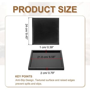 Unique Wooden Serving Tray Rectangular Decorative Platter Black 9.5x9.5 Inch Unique Wooden Serving Tray Rectangular Decorative Platter Black 9.5x9.5 Inch