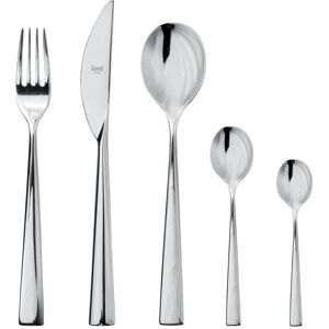 Mepra Energia Flatware Set with Moka Spoons - 30 Pieces - Stainless Steel Silver Service for 6 Mepra Energia Flatware Set with Moka Spoons - 30 Pieces - Stainless Steel Silver Service for 6