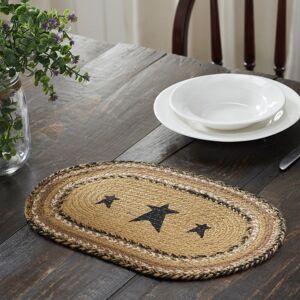 VHC Brands Kettle Grove Jute Placemat Stencil Stars 10x15 Beige Single VHC Brands Kettle Grove Jute Placemat Stencil Stars 10x15 Beige Single