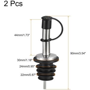 Unique Stainless Steel Bottle Pourers, 2Pcs 90mm/3.54 Black 90mm Unique Stainless Steel Bottle Pourers, 2Pcs 90mm/3.54 Black 90mm