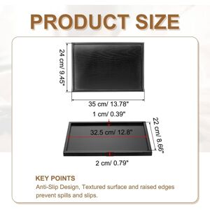 Unique Wooden Serving Tray Rectangular Decorative Platter Black 13.8x9.5 Inch Unique Wooden Serving Tray Rectangular Decorative Platter Black 13.8x9.5 Inch
