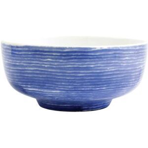 viva by VIETRI Santorini Stripe Medium Footed Serving Bowl Cobalt 8.0 In. L X 8.0 In. W X 4.25 In. H viva by VIETRI Santorini Stripe Medium Footed Serving Bowl Cobalt 8.0 In. L X 8.0 In. W X 4.25 In. H
