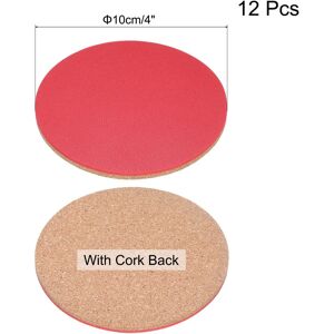 Unique 12pcs Cork and Leather Coaster for Cold Drinks Wine Glass Cup Mug Red 0.01 In. W X 0.01 In. D Unique 12pcs Cork and Leather Coaster for Cold Drinks Wine Glass Cup Mug Red 0.01 In. W X 0.01 In. D