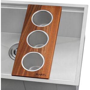 Ruvati Condiment Tray 3 Bowl Serving Board for Workstation Sinks (complete set) - - Silver Silver Ruvati Condiment Tray 3 Bowl Serving Board for Workstation Sinks (complete set) - - Silver Silver
