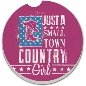 CounterArt Country Girl 2 Pack Absorbent Stone Coaster for Vehicle Cup Holder 2.6” Diameter Manufactured in The USA Multi 2.5 In. L X 2.5 In. W X 1.0 In. D CounterArt Country Girl 2 Pack Absorbent Stone Coaster for Vehicle Cup Holder 2.6” Diameter Manufactured in The USA Multi 2.5 In. L X 2.5 In. W X 1.0 In. D
