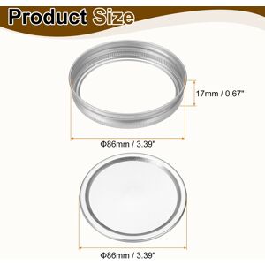 Unique Split-Type Mason Jar Lids Tinplate Canning Lids Silver 3.39 Unique Split-Type Mason Jar Lids Tinplate Canning Lids Silver 3.39