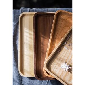 RusticReach Natural Wood Plate Serving Tray Rectangle RusticReach Natural Wood Plate Serving Tray Rectangle